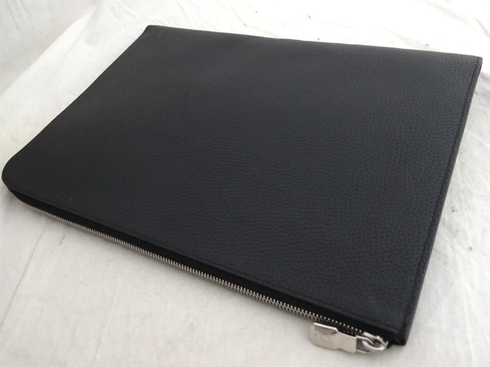 Louis Vuitton Bag Jour Taurillon Clutch Leather Pochette Black